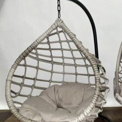 New Hanging Cat Bed Swing Gray W/ Stylish Black Frame