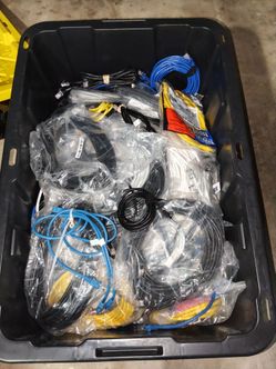 Huge tote of patch cables