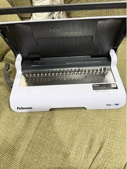 This is a Fellowes Star+ 150 binding machine (manual comb binder for reports/presentations).