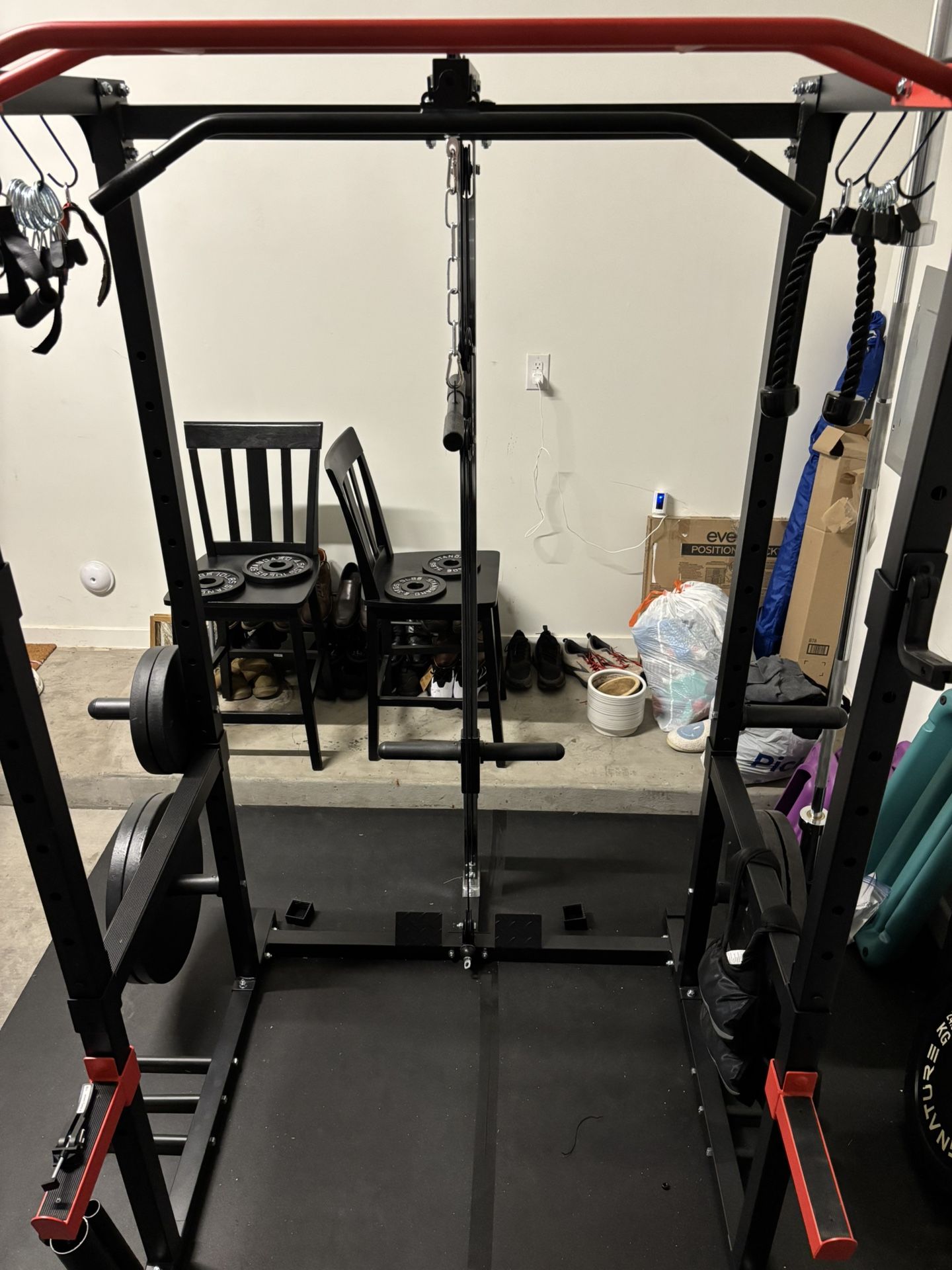Power Rack w/ Dual Pulley System