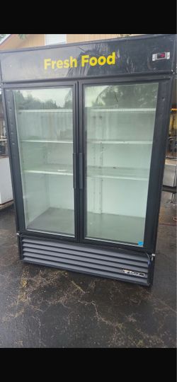 True 2-Door Glass Commercial Refrigerator