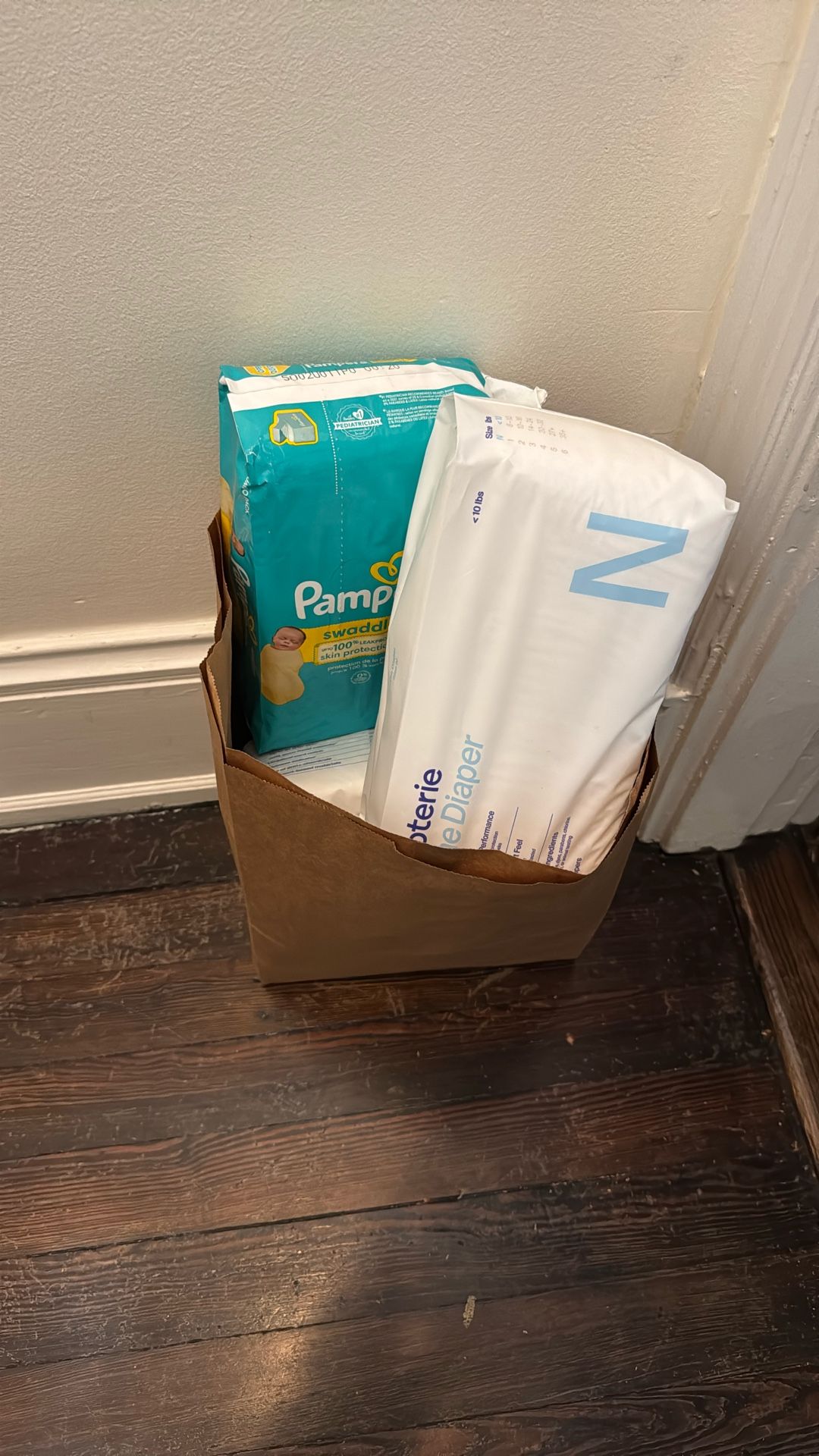 Free - Pampers & Coterie newborn Diapers (unopened)