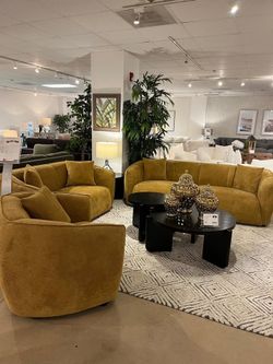 Contemporary style Sofa set features Rounded shelter arms & Channel back detailing