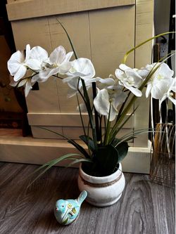 19” tall orchid plant artificial