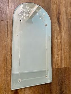 Small Antique Accent Mirror 23 3/4” High