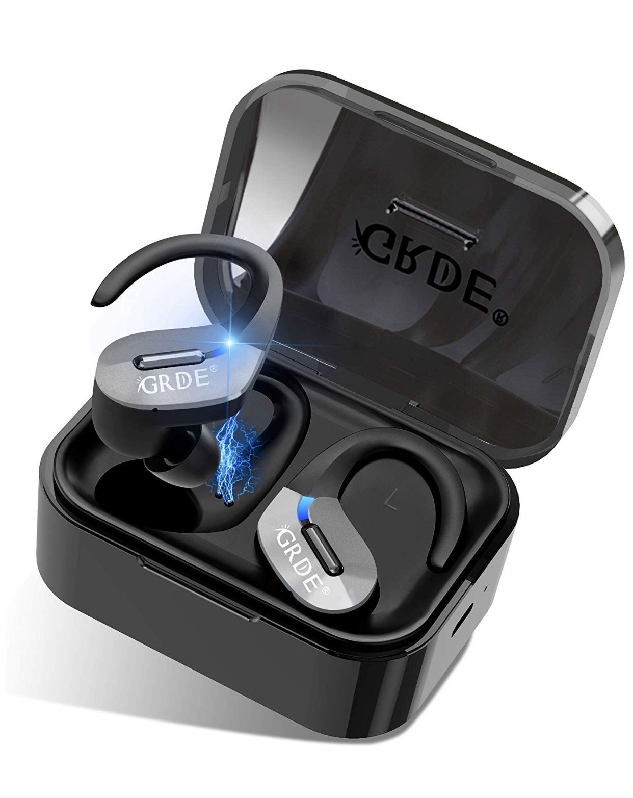 Wireless Earbuds,GRDE Bluetooth 5.0 Headphones 50H Playtime Bluetooth Earbuds TWS 3D Stereo Sound Noise Canceling in Ear Wireless Earphones with Char