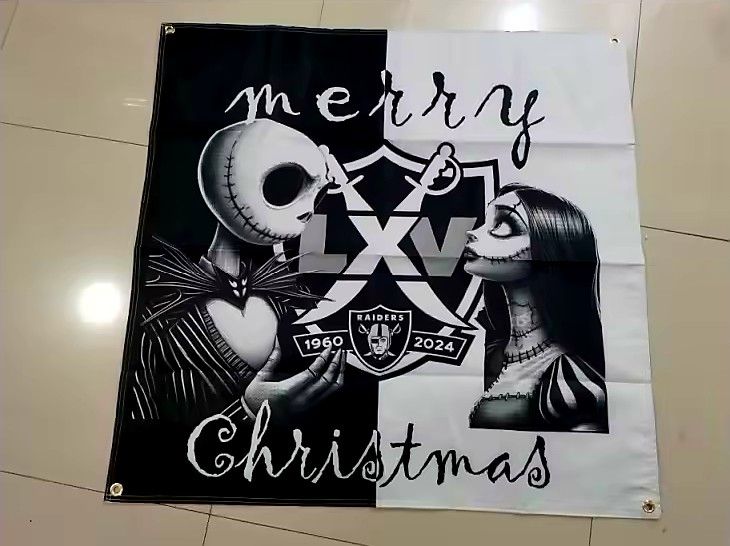 Raider Nitemare Before Xmas 65th Commemorative Flag