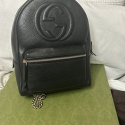 Gucci Soho Leather Chain Backpack 