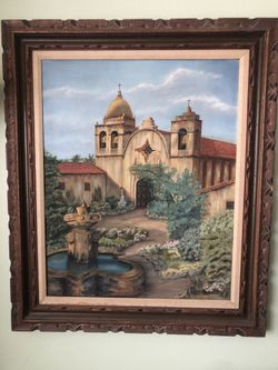 Maud Townsend Artist ORIGINAL oil "Sunrise at Mission Carmel" (NOT A PRINT)