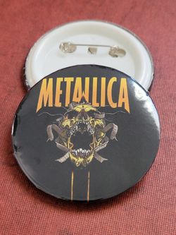 Rock band pin buttons