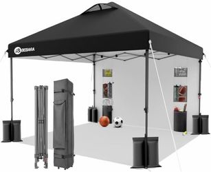 10x10 Pop Up Canopy w/ Sidewall & Wheels