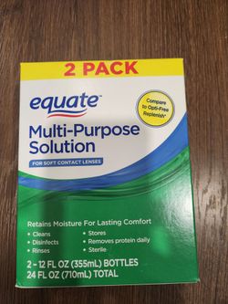 Equate Multi-Purpose Solution Twin Pack, 12 fl oz, 2 Count