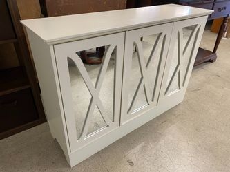 White Mirrored Front Sideboard