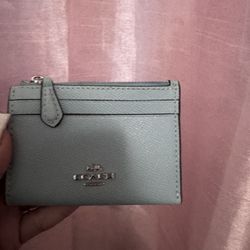 Coach Teal Card Holder/Wallet