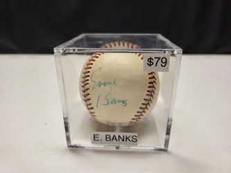 Cubs Ernie Banks Signed, PSA-Certified Baseball