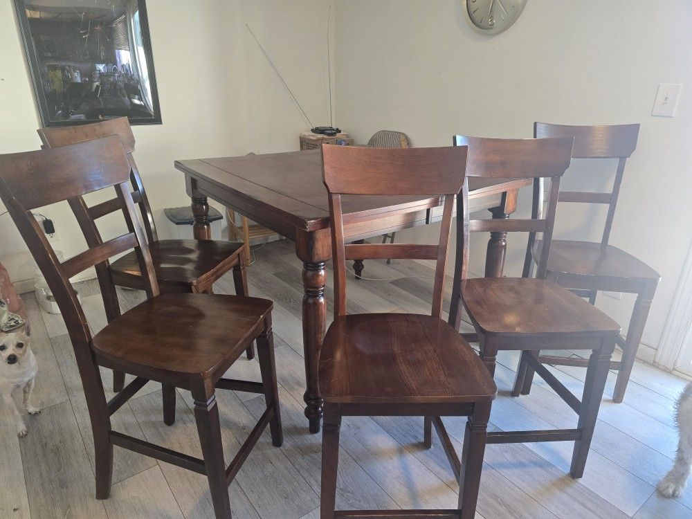 Extendable Dining Table With 5 Chairs