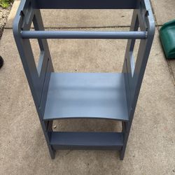 Gray Toddler Tower Wooden