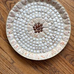 Vintage Heart Rock Decor Plate 