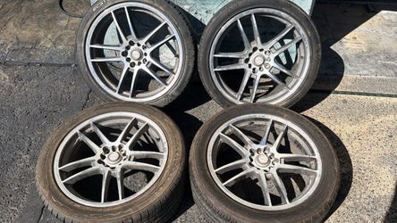 Katana Lightweight 18 inch aluminum wheels With old tires 5x100mm Or 5x4.5 Lug
