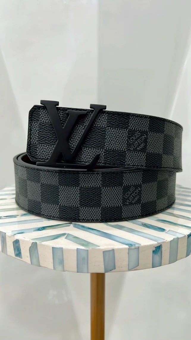 LV Checkered Belt