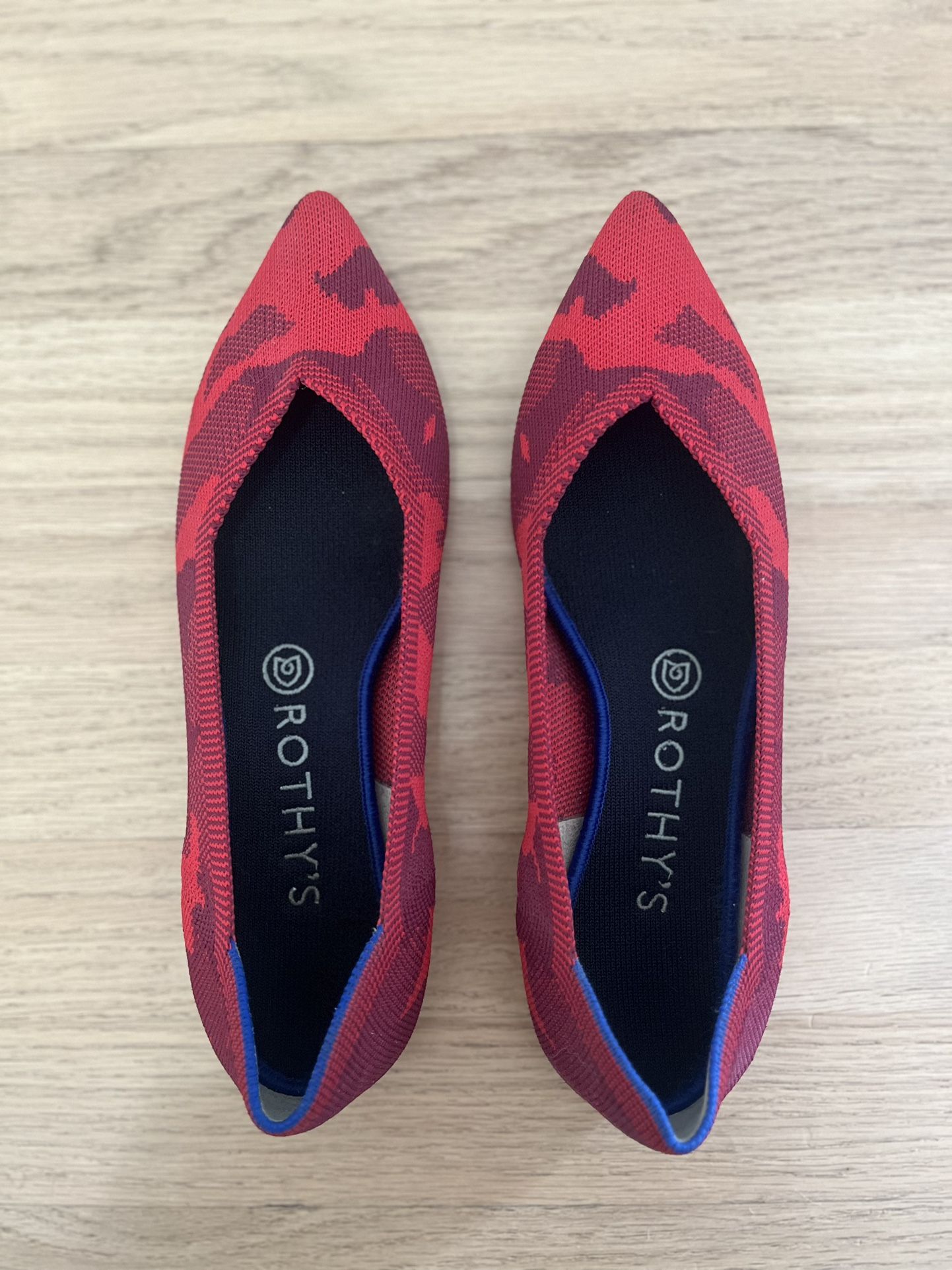 Red camo- Rothy’s Pointed Flats