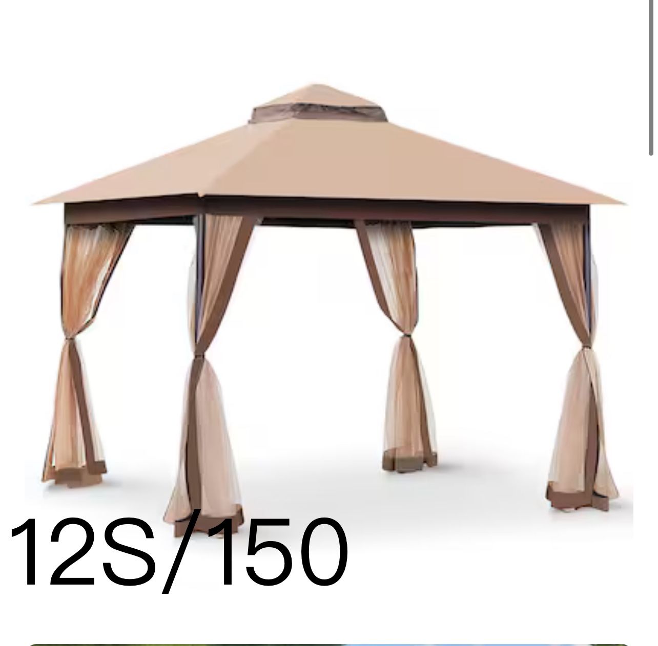 🔥10-ft x 10-ft Cape Cottage Khaki Soft Top Roof