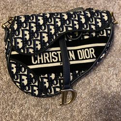 Christian Dior Saddle Bag  (Oblique Blue) No Box