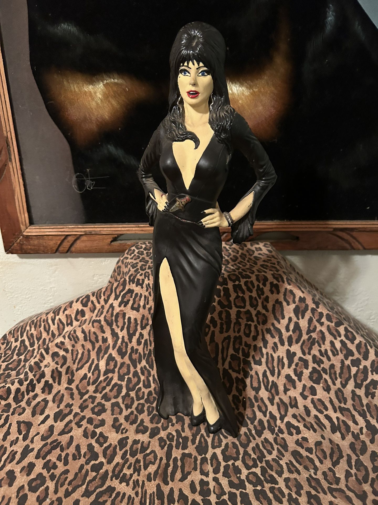 Vintage 80s 1988 Big Elvira Mistress Of The Dark 20” Vinyl Figure Statue 1/4 Scale Model Kit Built Rare