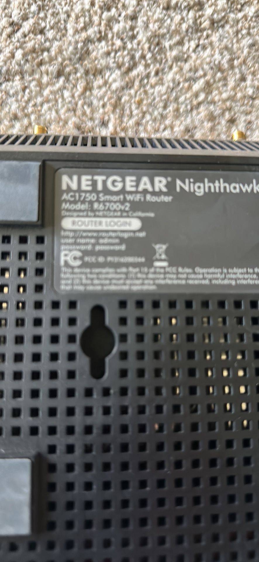 Netgear Nighthawk AC1750 Smart WiFi Router R6700v3 Dual Band 2.4GHz & 5GHz #783