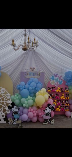 Mickey and Minnie party props