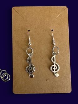 Music note earrings