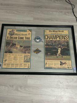 Framed Florida Marlins History: 1993 Inaugural & 1997 World Series Champions