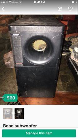 Bose subwoofer