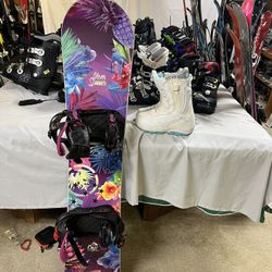 Never Summer Snowboard package with boots and bindings
