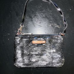 Michael Kors Black Sequin Wristlet 