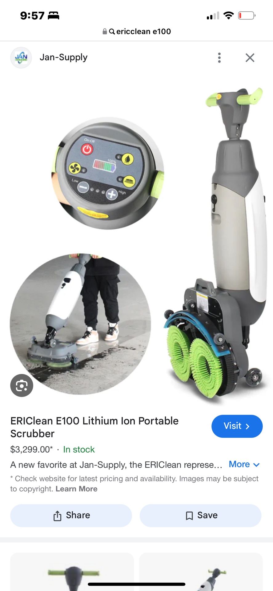 Ericlean Floor Cleaner Scrubber
