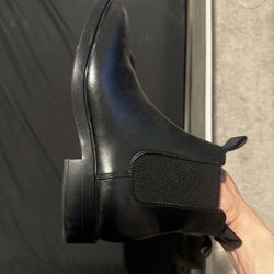 Black Leather Chelsea Boots 
