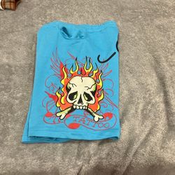 Blue Ed Hardy Fleece Shorts