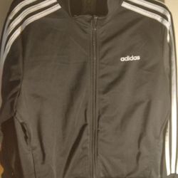 Adidas - Black Striped Track Jacket (XL)