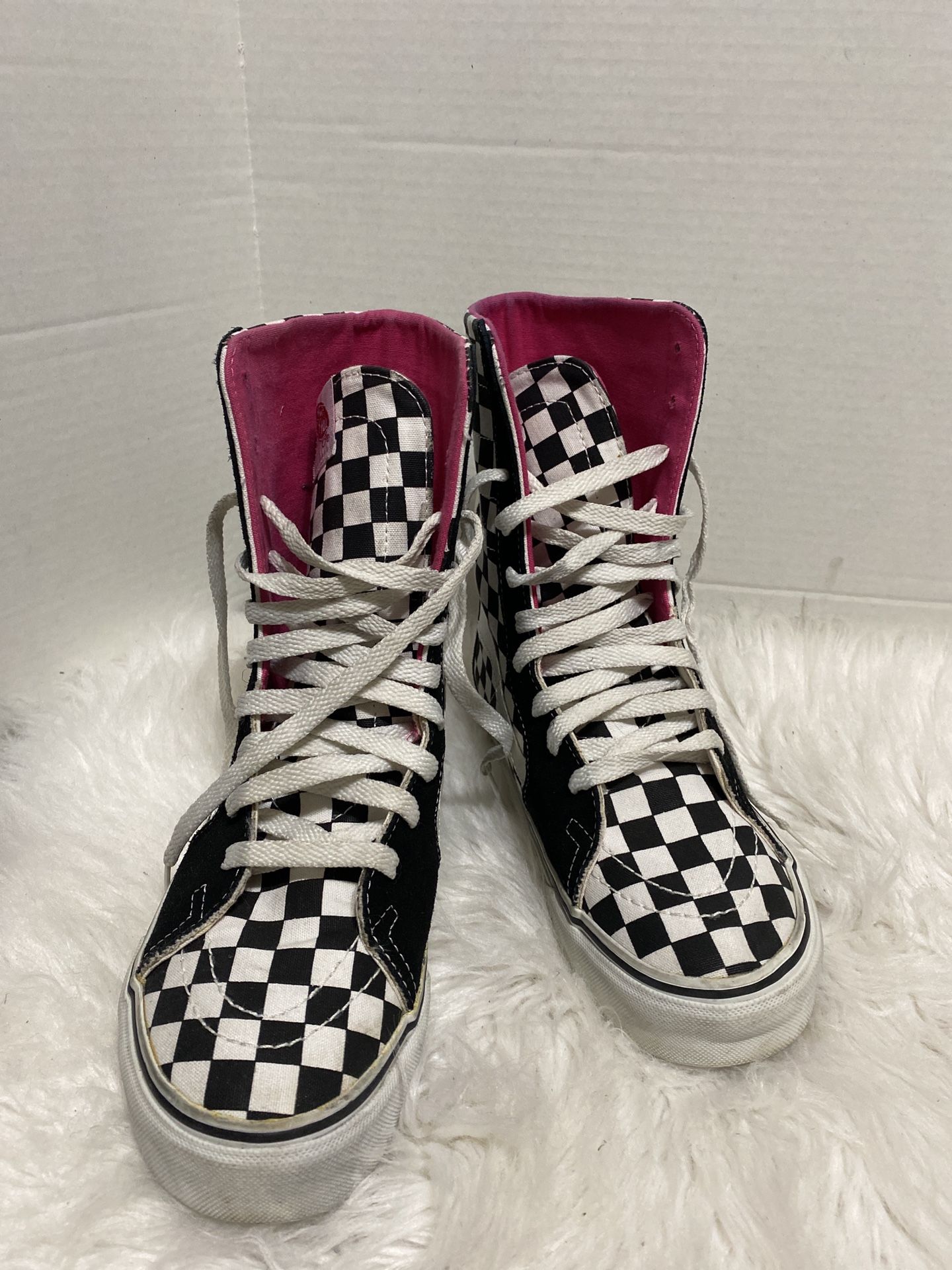 Vans Off The Wall Black White High Top Sneakers Skater Men’s Size 5 Women’s 6.5