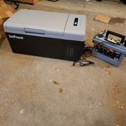 Portable 12v Refrigerator With 12v10ah [120w Battery]