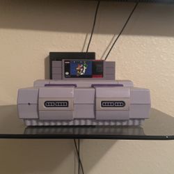 Original SNES with Super Mario World