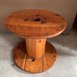 Cable Reel Table. 24”D x 20.5”H.  Good Condition .