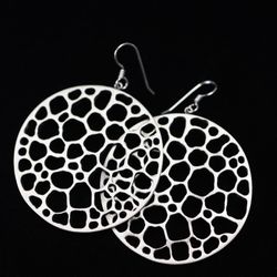 Sterling Silver Openwork Circle Earrings