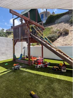 Play Structure with Swing and Slide
