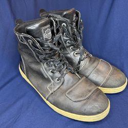 Harley Davidson Mens Riding Boots Black Leather Size 12 Waterproof