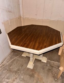 Free hexagon table no chairs