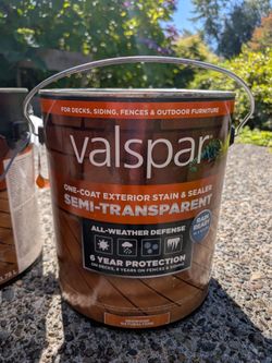 Valspar semi-transparent exterior deck stain