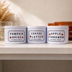 🕯️ Handmade Soy Candles | Velas Artesanales | $15 Each / $40 Set of 3 🍂☕🍎