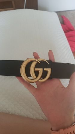 Gucci black leather unisex belt